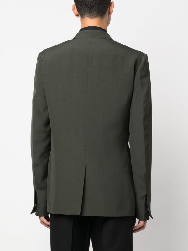 U-Lock Buckle Wool Blazer For Discount