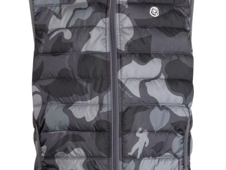 Camouflage-Print Padded Gilet For Cheap