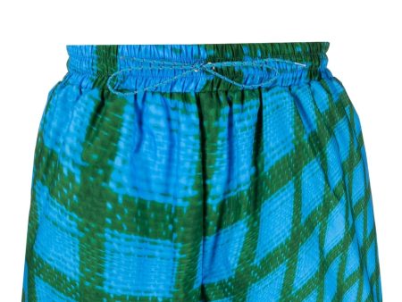 Wosh Warped-Pattern Swim Shorts Fashion