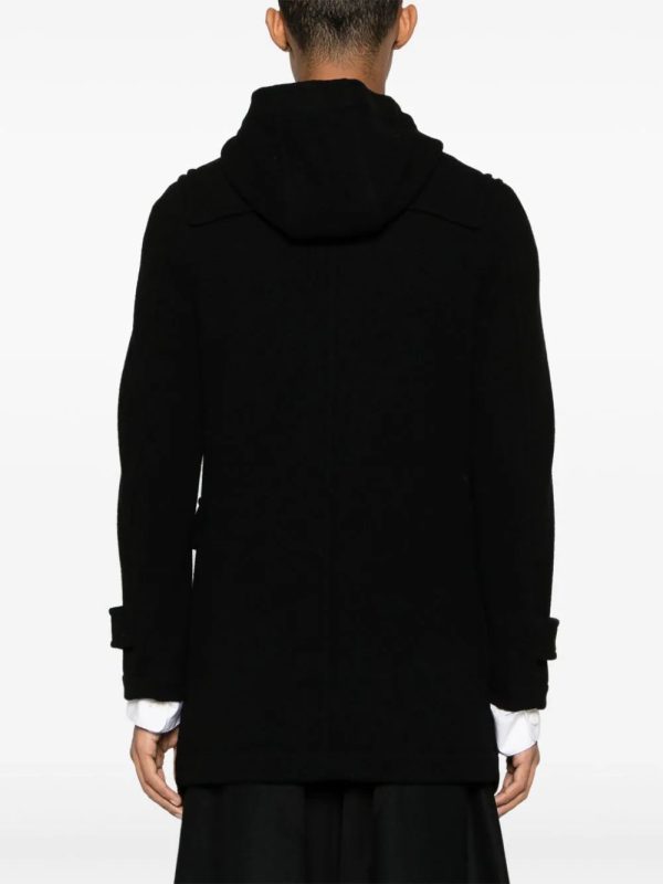 Slouch-Hood Wool-Blend Coat For Cheap