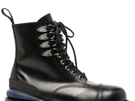 Leather Combat Boots Hot on Sale