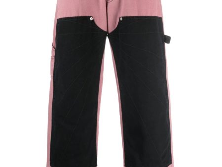 Mid-Rise Panelled Cotton Trousers For Discount