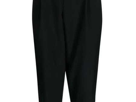 Tapered-Leg Cropped Wool Trousers Hot on Sale