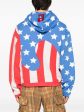 Flag-Print Cotton Hoodie Discount