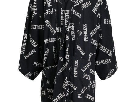 Slogan-Print Wide-Sleeve Jacket Sale